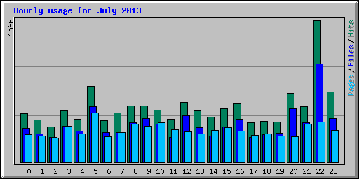 Hourly usage for July 2013