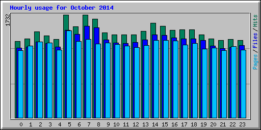 Hourly usage for October 2014