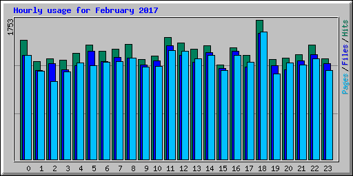 Hourly usage for February 2017