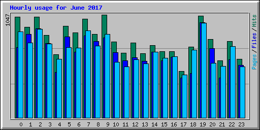 Hourly usage for June 2017