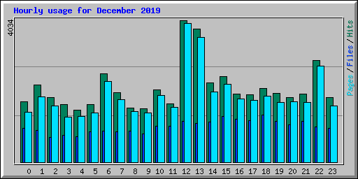 Hourly usage for December 2019