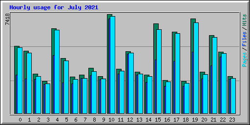 Hourly usage for July 2021