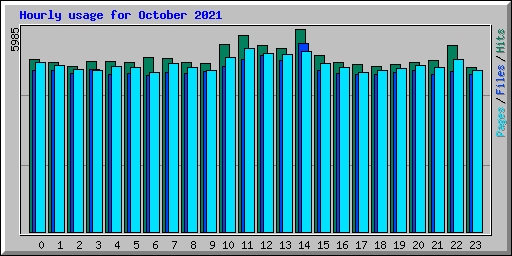Hourly usage for October 2021