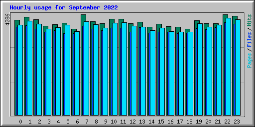 Hourly usage for September 2022