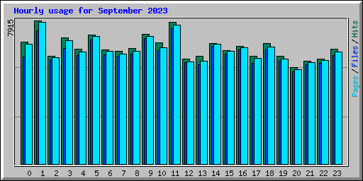 Hourly usage for September 2023