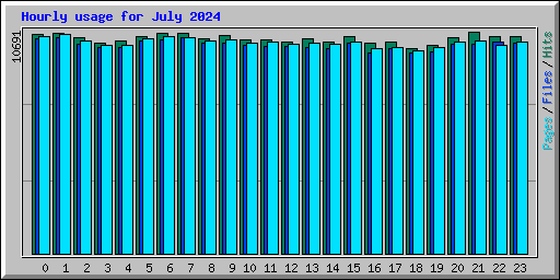 Hourly usage for July 2024