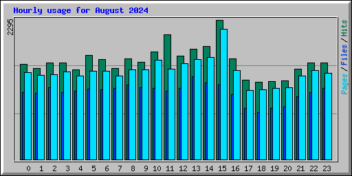 Hourly usage for August 2024