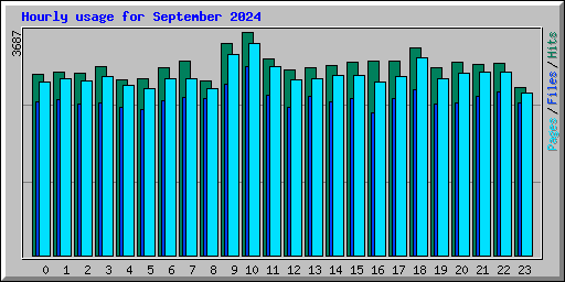 Hourly usage for September 2024