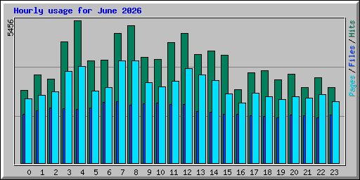 Hourly usage for June 2026