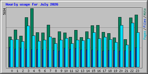 Hourly usage for July 2026