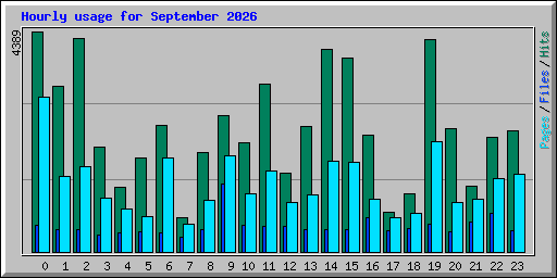 Hourly usage for September 2026